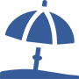 beach umbrella icon