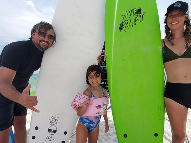 Surfing lessons