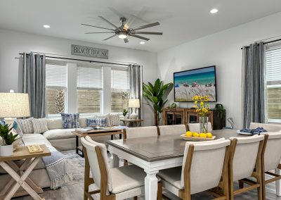 Sandy Shores, dining room and living room