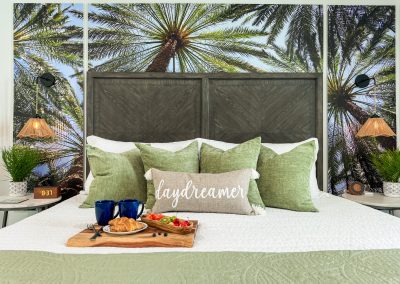 Sandy Shores, tropical palm trees themed bedroom