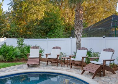 Gone Coastal, lounge chairs around the pool