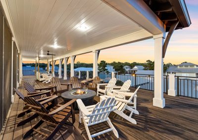 Grand Pearl, outdoor furniture around a fire pit