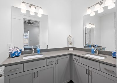 Atlantis, double sink vanity in bathroom